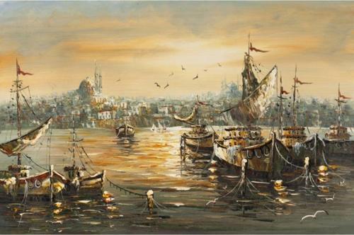 Yağlı Boya Istanbul Kanvas Tablo 60x90 cm 60x90 cm