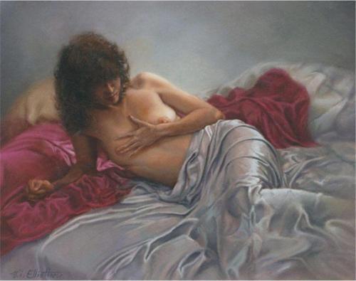Uzanan Kadın Kanvas Tablo 50x70 cm Kb19072 50x70 cm