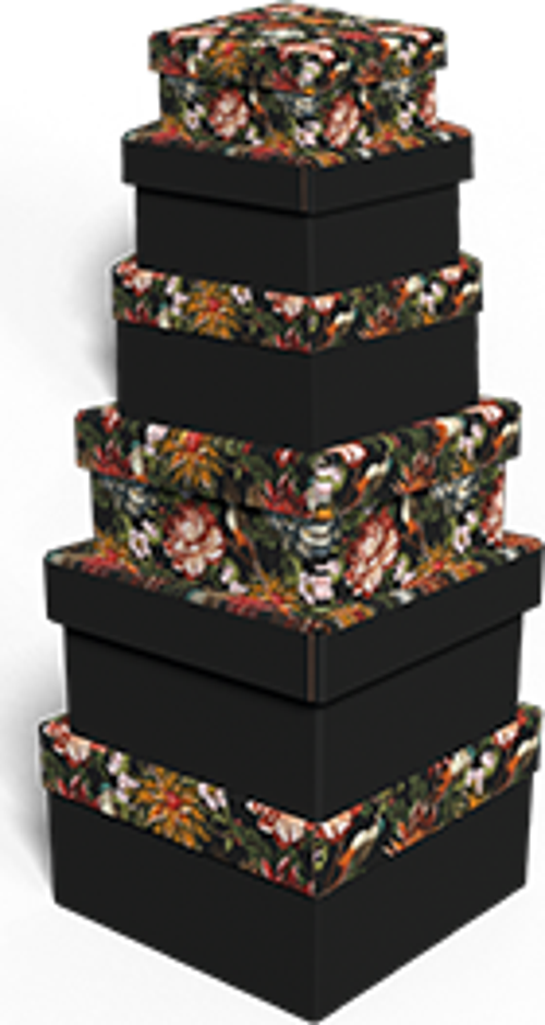 Hediye Kutusu Kare 6 Lı Çiçek Hk-90