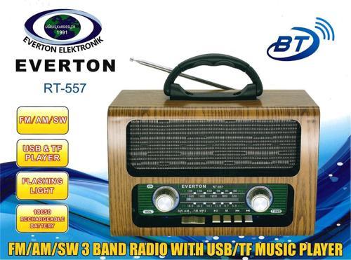 Rt-557 Bluetooth Fm-Usb-Tf-Aux Şarjlı Nostaljik Radyo