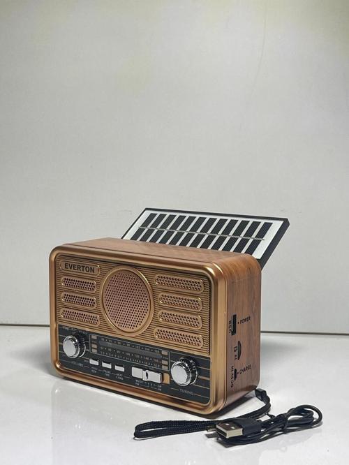 Rt-673 Bluetooth Fm-Usb-Tf-Aux Şarjlı Solar Nostaljik Radyo
