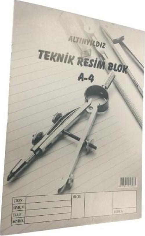 A4 Teknik Resim Defteri Blok TRD-197 (12 Li Paket)