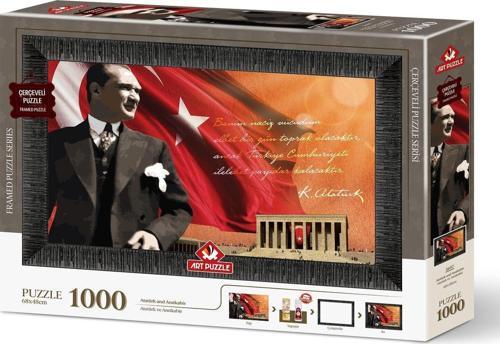 1000 Parça Puzzle Atatürk Ve Anıtkabir Çerçeveli 5697