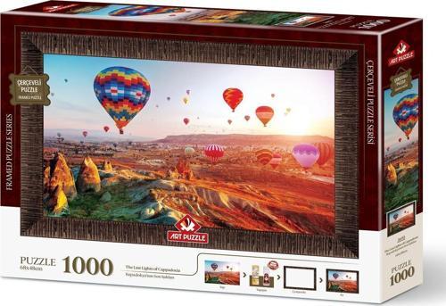 1000 Parça Puzzle Kapadokyanın Son İşıkları Çerçeveli 5693