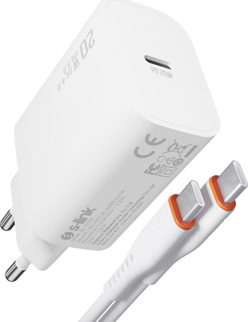 Sl-Ec62Tp Type-C 20W Pd3.0 Quick Charge Qc4.0 Kablo + Ev Şarj Adaptör