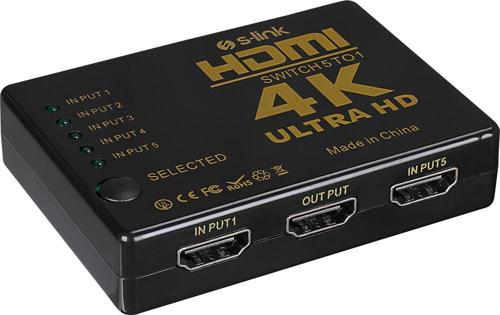 Sl-Hsw75 Hdmi 5İn1 Otomatik 5Li Metal Switch