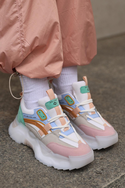 Kadın Ortopedik Taban Fileli Sneaker Günlük Spor Ayakkabı SLZ00028