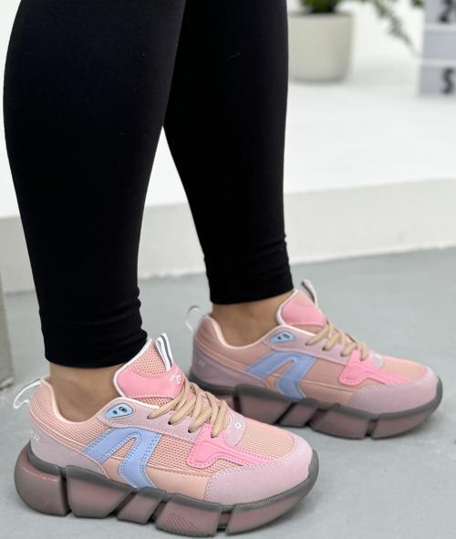 Kadın Ortopedik Taban File Detaylı Sneaker SLZ00033