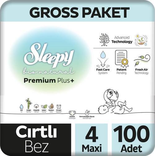Bio Natural Premium Plus Gross Paket Bebek Bezi 4 Numara Maxi 100 Adet
