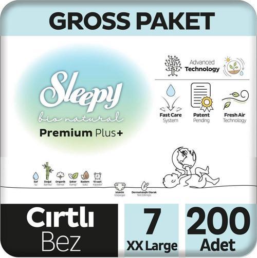 Bio Natural Premium Plus Gross Paket Bebek Bezi 7 Numara Xxlarge 200 Adet