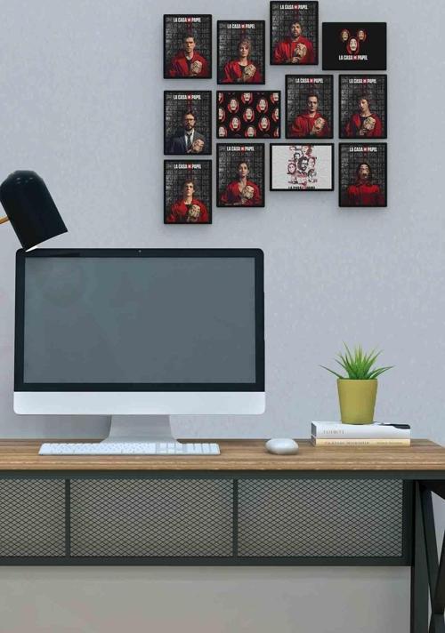 La Casa De Papel 12 Parça Mdf (ahşap) Tablo Ofis Boyu 