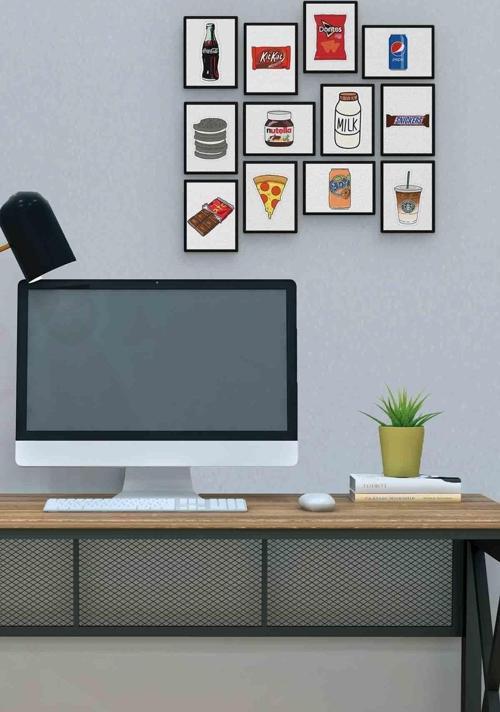 Atıştırmalık 12 Parça Mdf (ahşap) Tablo Ofis Boyu 