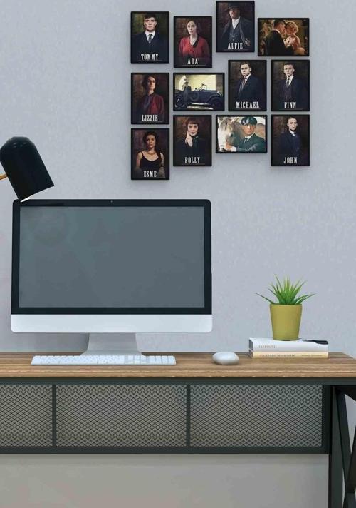 Peaky Blinders 12 Parça Mdf (ahşap) Tablo Ofis Boyu 