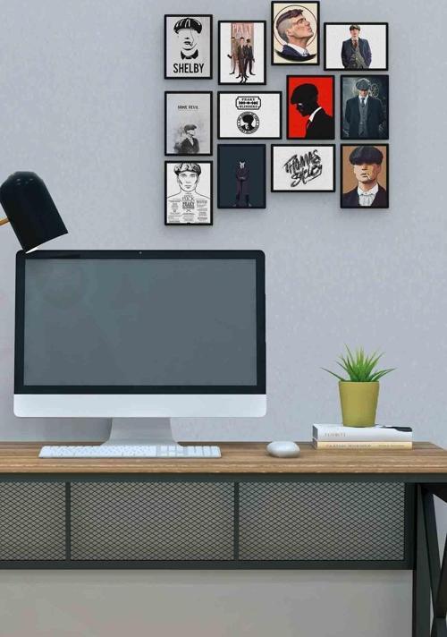 Thomas Shelby 12 Parça Mdf (ahşap) Tablo Ofis Boyu 