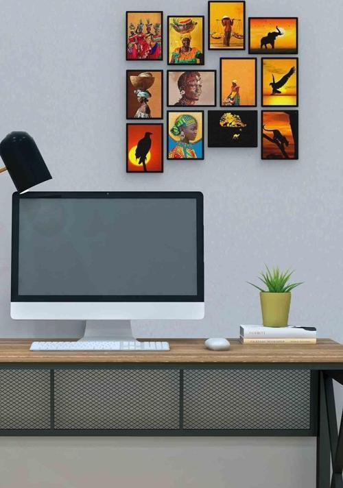 Afrika 12 Parça Mdf (ahşap) Tablo Ofis Boyu 