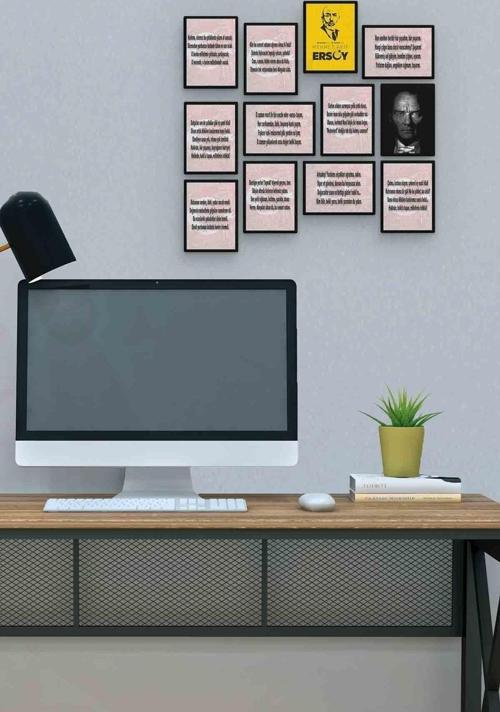 Istiklal Marşı 12 Parça Mdf (ahşap) Tablo Ofis Boyu 