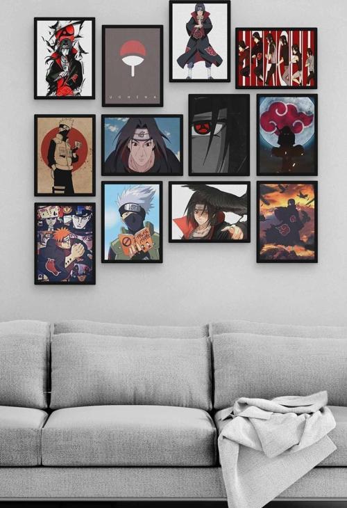 Itachi Uchiha 12 Parça Ahşap Mdf Tablo Zlltb379