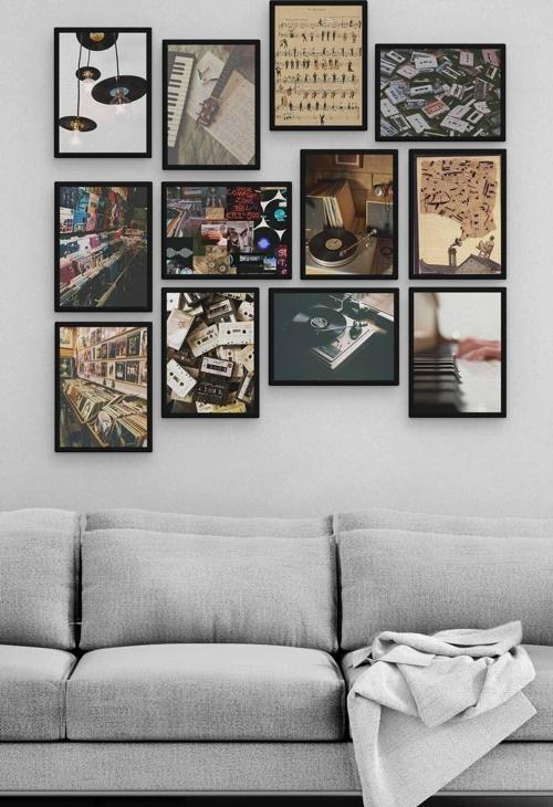 Music 12 Parça Ahşap Mdf Tablo Zlltb332