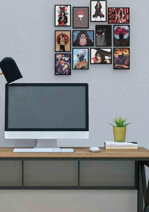 Itachi Uchiha 12 Parça Mdf (ahşap) Tablo Ofis Boyu 