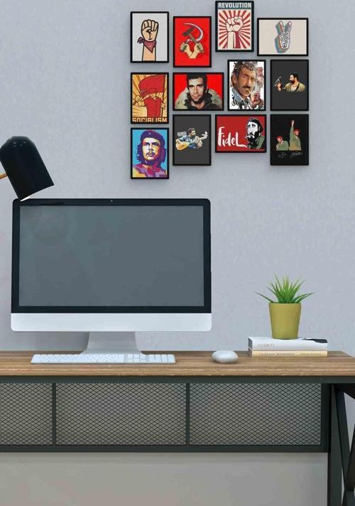 Felsefi 12 Parça Mdf (ahşap) Tablo Ofis Boyu 