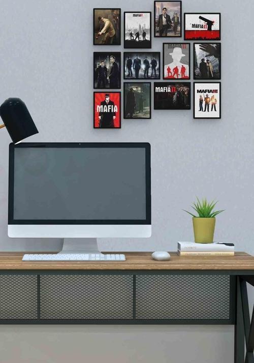 Mafia 12 Parça Mdf (ahşap) Tablo Ofis Boyu 