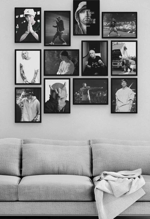 Eminem 12 Parça Ahşap Mdf Tablo Zlltb231