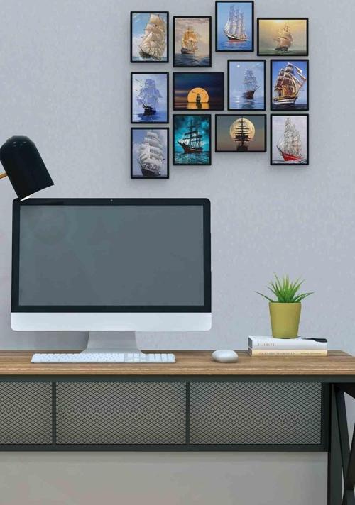 Gemi 12 Parça Mdf (ahşap) Tablo Ofis Boyu 