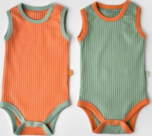 Ribana 2 Li Askılı Badi Turuncu - Yeşil 6-9 Ay