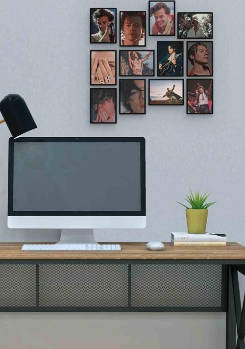 Harry Styles 12 Parça Mdf (ahşap) Tablo Ofis Boyu 