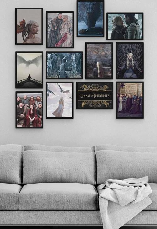 Game Of Thrones 12 Parça Ahşap Mdf Tablo Zlltb424