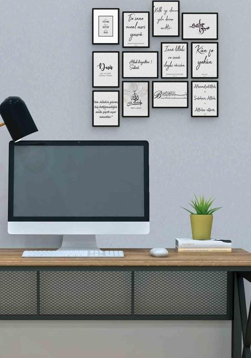 Dua 12 Parça Mdf (ahşap) Tablo Ofis Boyu 