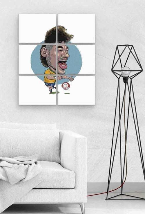 Neymar Bll1280 6 Parça Ahşap Mdf Tablo Nhl5777