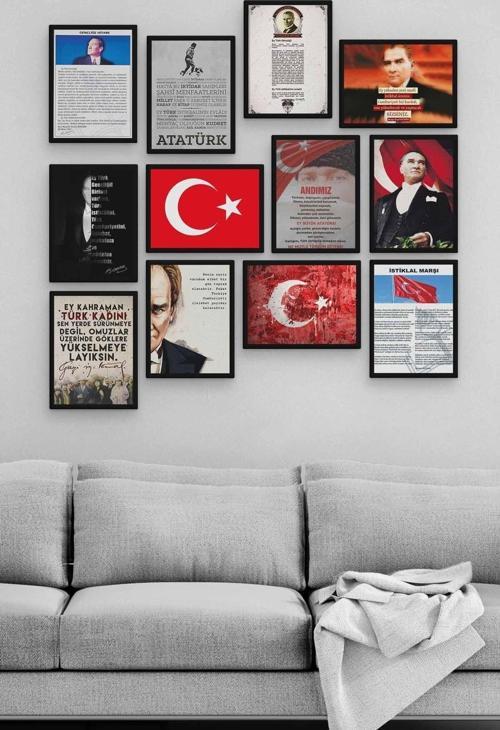 Gençliğe Hitabe 12 Parça Ahşap Mdf Tablo Tgtb1294