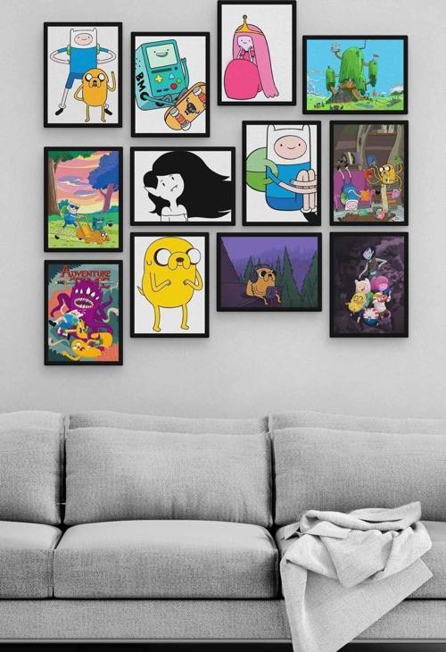Adventure Time 12 Parça Ahşap Mdf Tablo Zlltb218