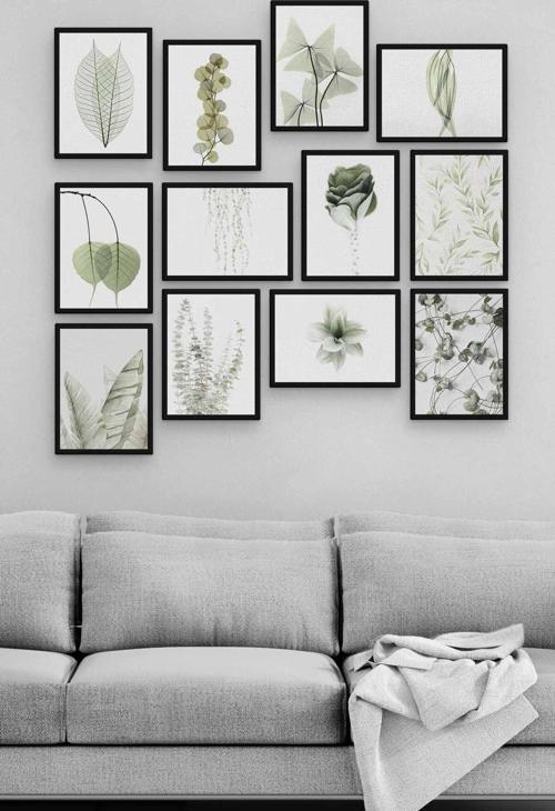 Soluk Çiçekler 12 Parça Ahşap Mdf Tablo Zlltb190