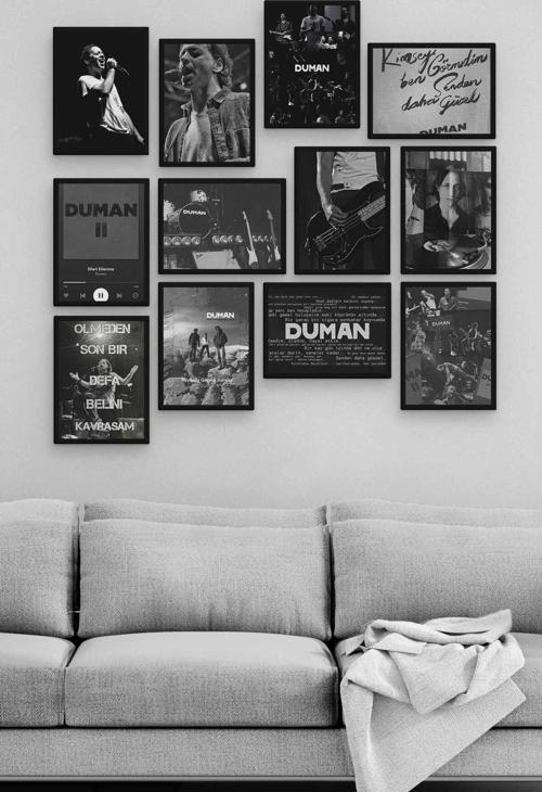Duman 12 Parça Ahşap Mdf Tablo Zlltb421
