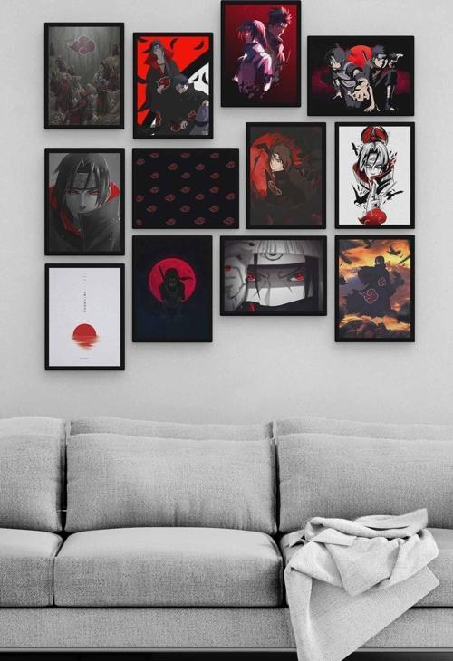 Naruto Itachi 12 Parça Ahşap Mdf Tablo Zlltb213