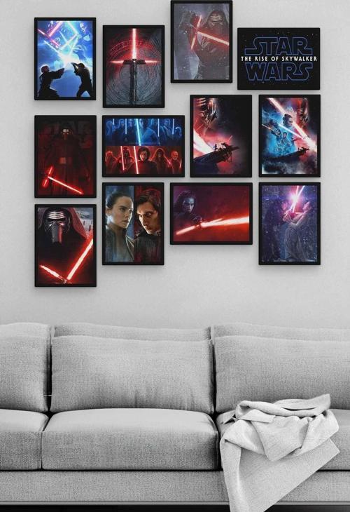 Star Wars 12 Parça Ahşap Mdf Tablo Zlltb337