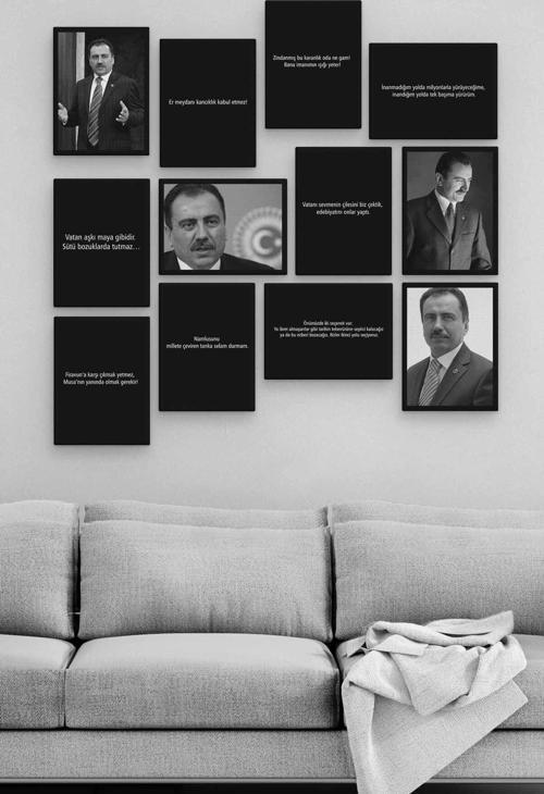 Muhsin Yazıcıoğlu 12 Parça Ahşap Mdf Tablo Zlltb281