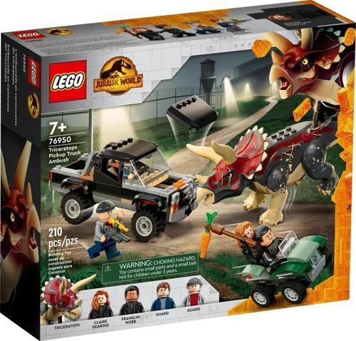 Jurrasic World 76950 Triceratops Pickup Truck Ambush +7 Yaş (210 Parça)