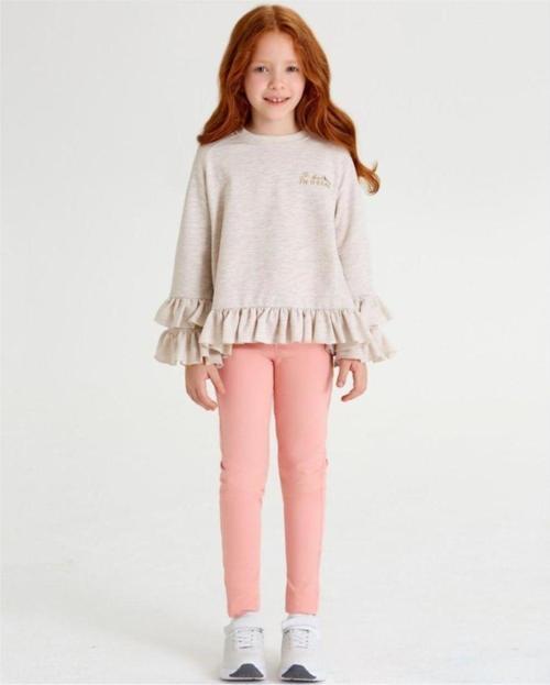 Kız Çocuk Sweatshirt Krem 10-11 Yaş
