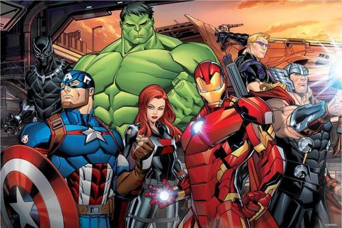 Prime 3D Marvel Avengers Çift Taraflı Puzzle 200 Parça 37551
