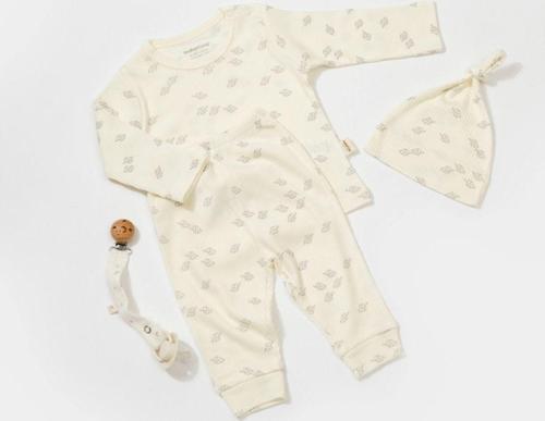 Organik Modal Fil Baskılı 3 Lü Set Ekru 12-18 Ay