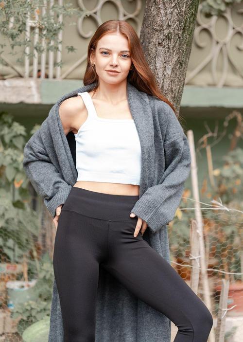 Kadın Askılı Crop Atlet