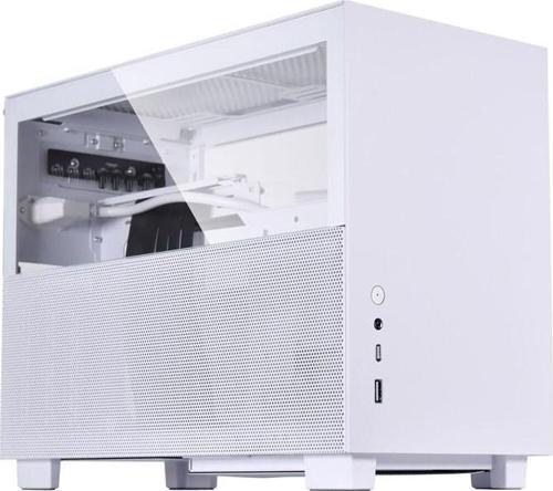 LIAN LI Q58 PCIE 4.0 RISER KABLOLU MESH TEMPERLI CAM TYPE-C MINI-ITX BEYAZ OYUNCU KASA