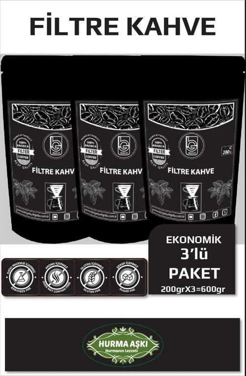 Bilgetürk Filtre Kahve 200Grx3=600Gr