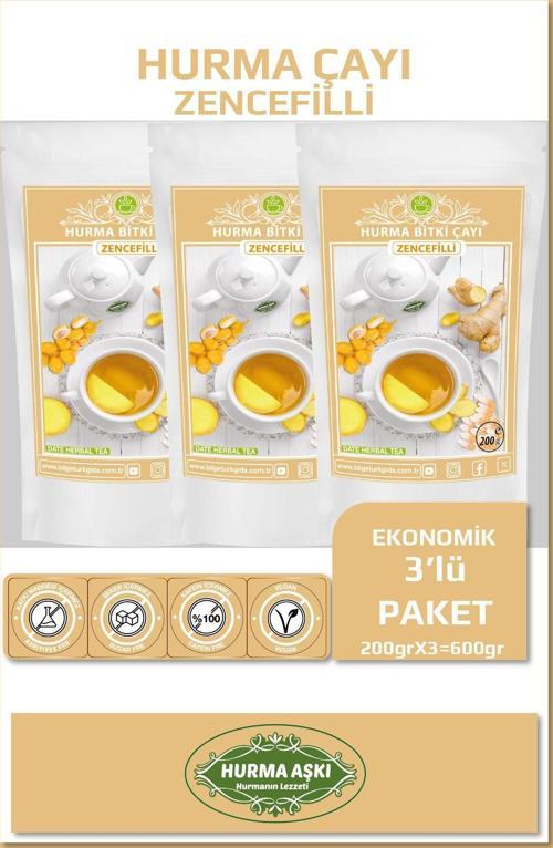 Hurma Çayı Zencefilli 200Grx3=600Gr