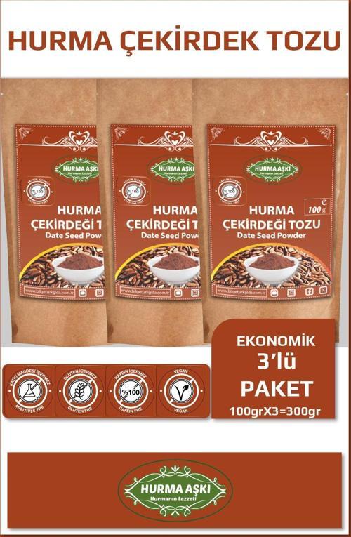 Hurma Çekirdeği Tozu 100Gr.X3=300Gr