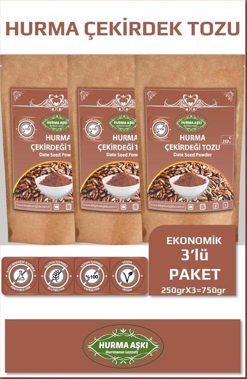 Hurma Çekirdeği Tozu 250Grx3=750Gr