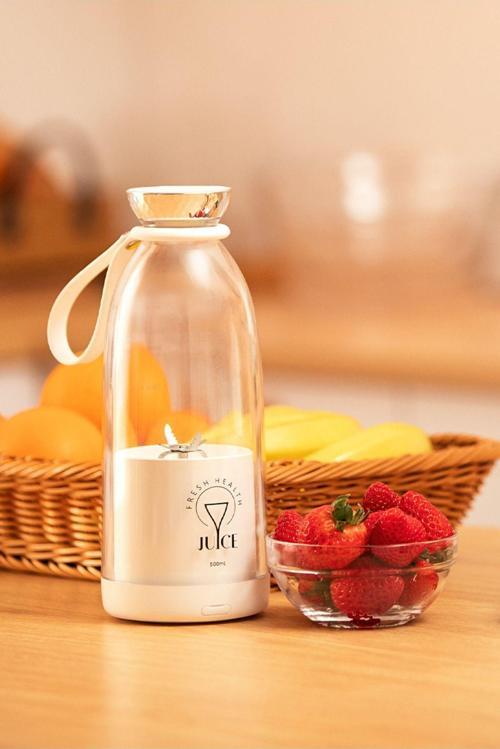 Smoothie Blender Taşınabilir Şarjlı Kişisel Mini Meyve Karıştırıcı 500 Ml